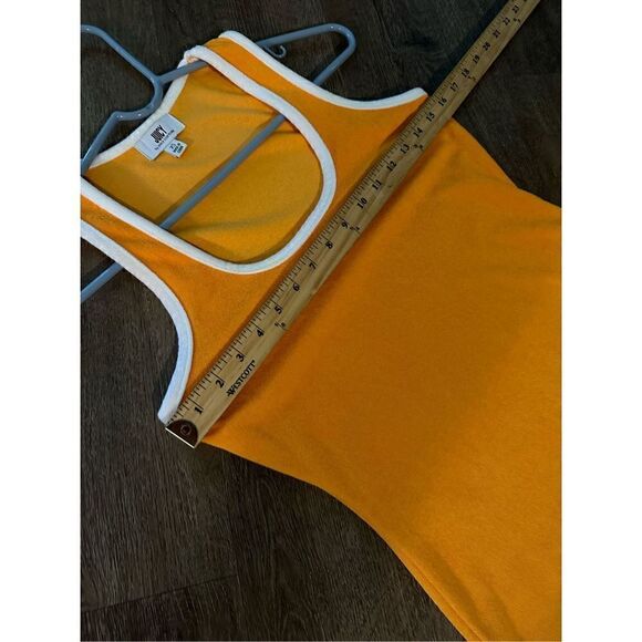 Juicy Couture Y2K Orange Terry Cloth Sleeveless Midi Dress Embroidered Logo XS - Picture 10 of 12